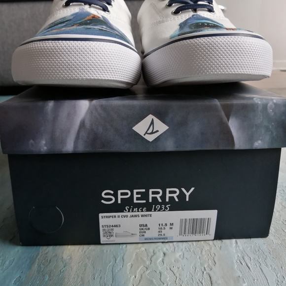 Sperry X Jaws Size 11.5 Men's Striper II CVO Sneaker New With Box. - Picture 4 of 10